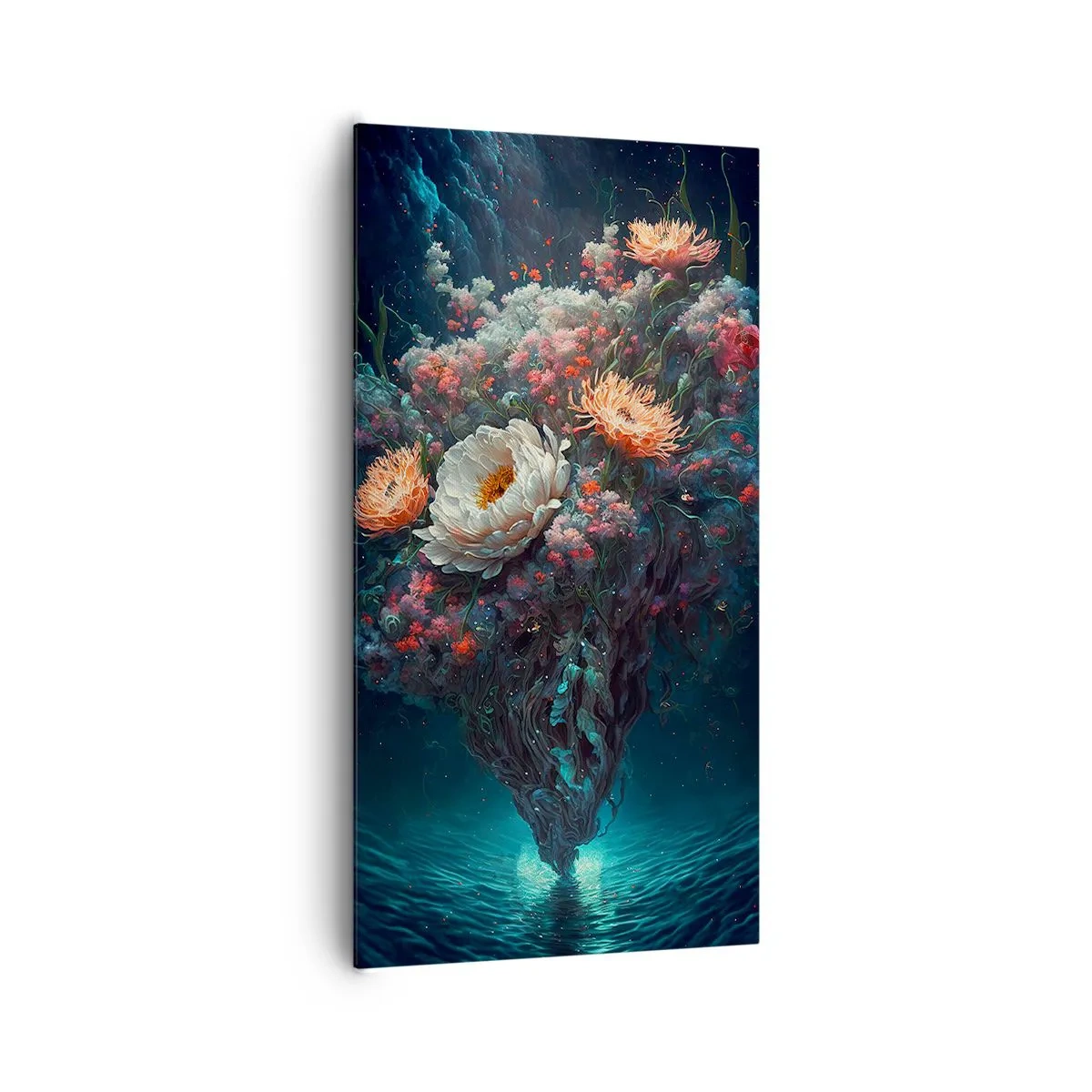 Schilderen op canvas - Een vreemde tuin - 65x120 cm