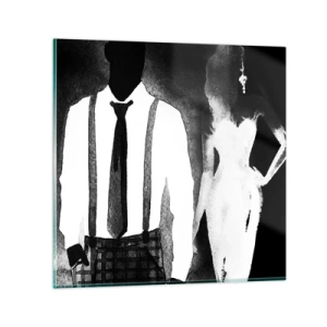 Schilderen op glas - In een noir sfeer - 60x60 cm