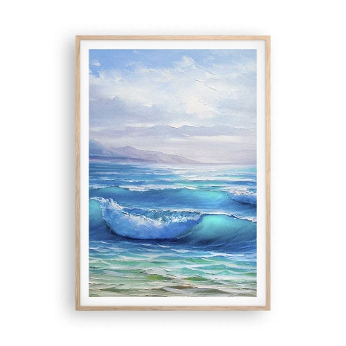 Een poster in een licht eiken lijst - Het brengt verlichting - 70x100 cm