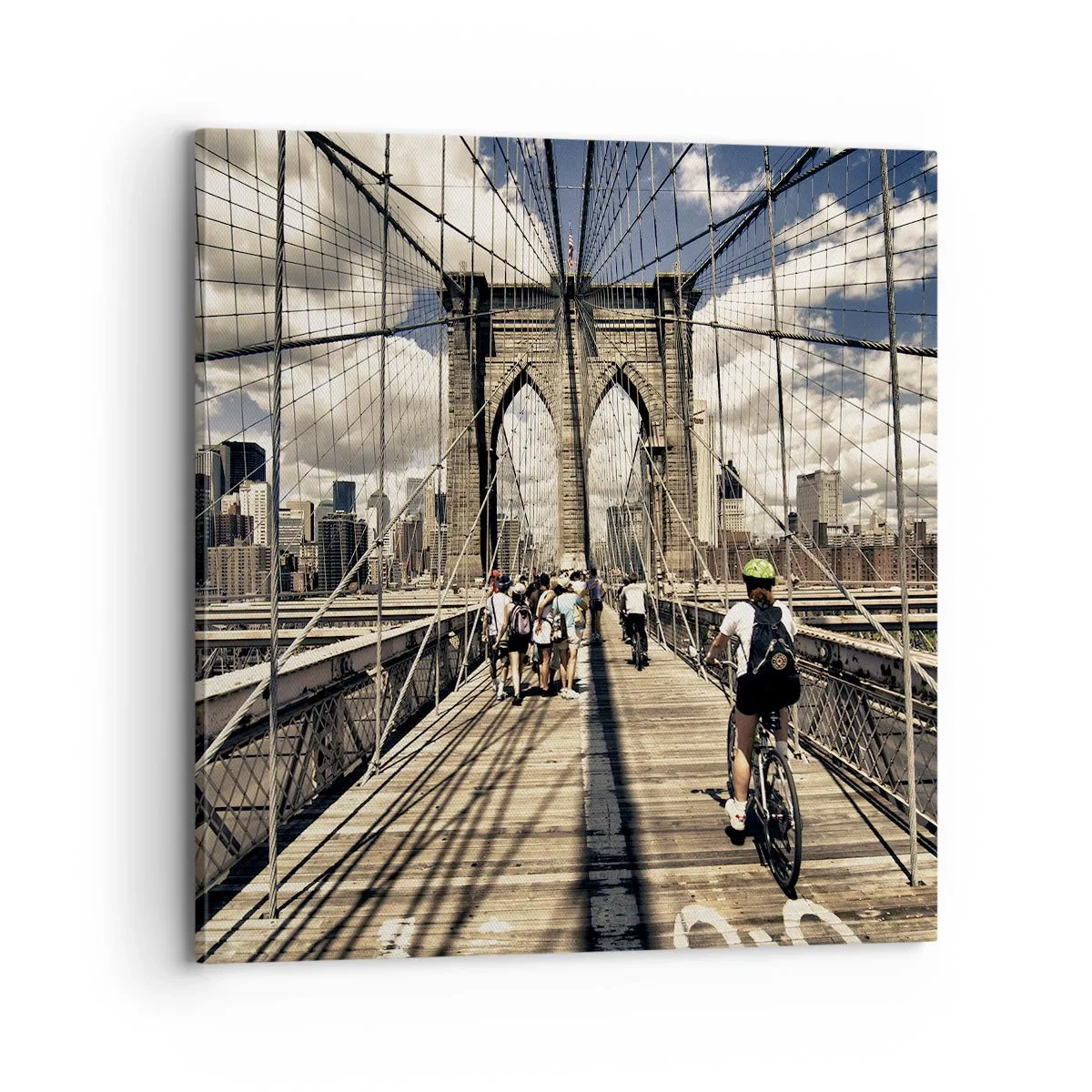 Schilderen op canvas - Midden in het hart van de stad - 70x70 cm