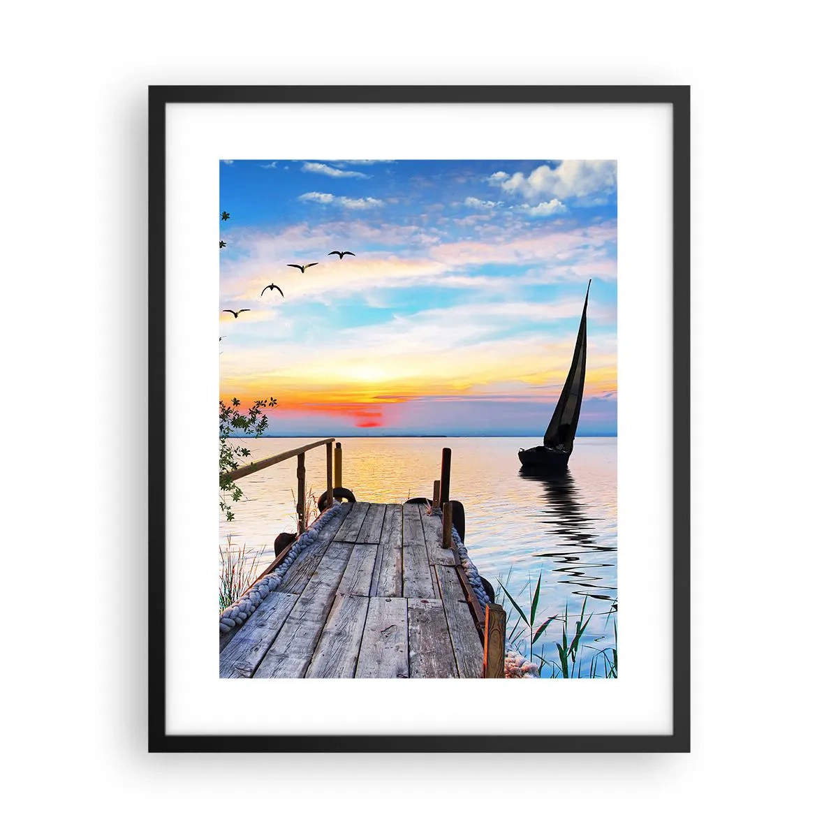 Poster in een zwarte lijst - Goedeavond - 40x50 cm