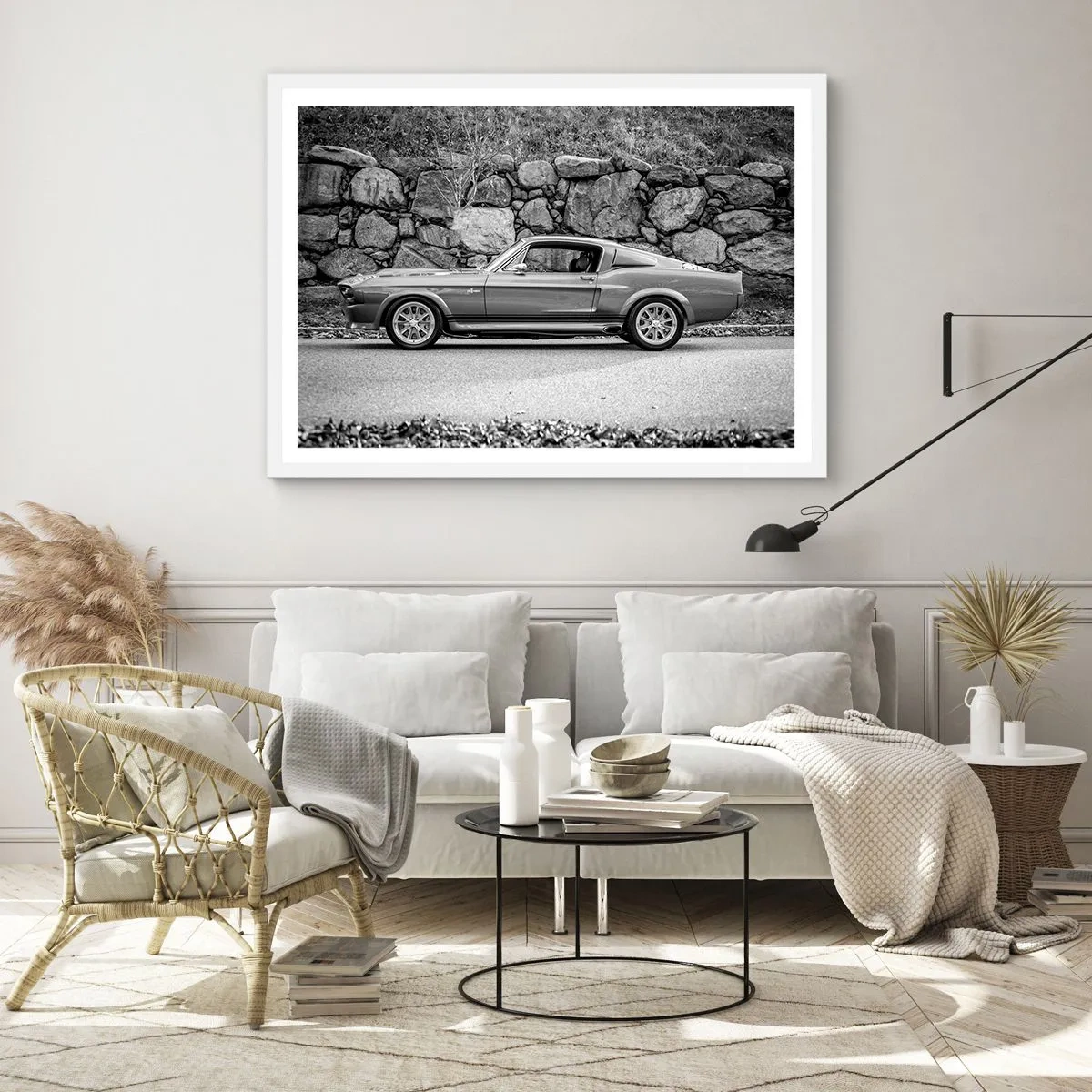 Poster in een witte lijst - De legende van de jaren 60 - 100x70 cm