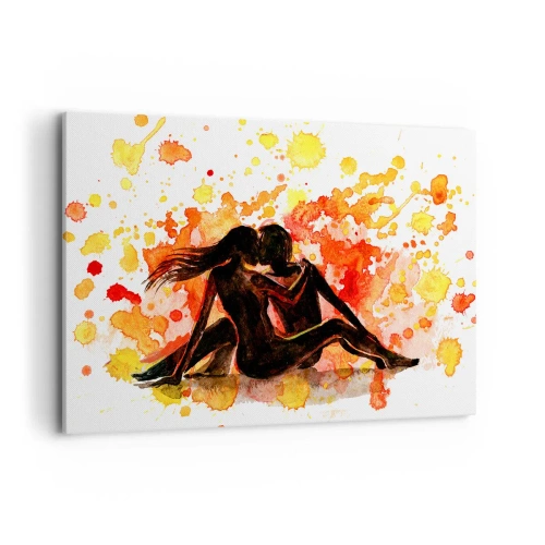 Schilderen op canvas - En er was licht - 100x70 cm