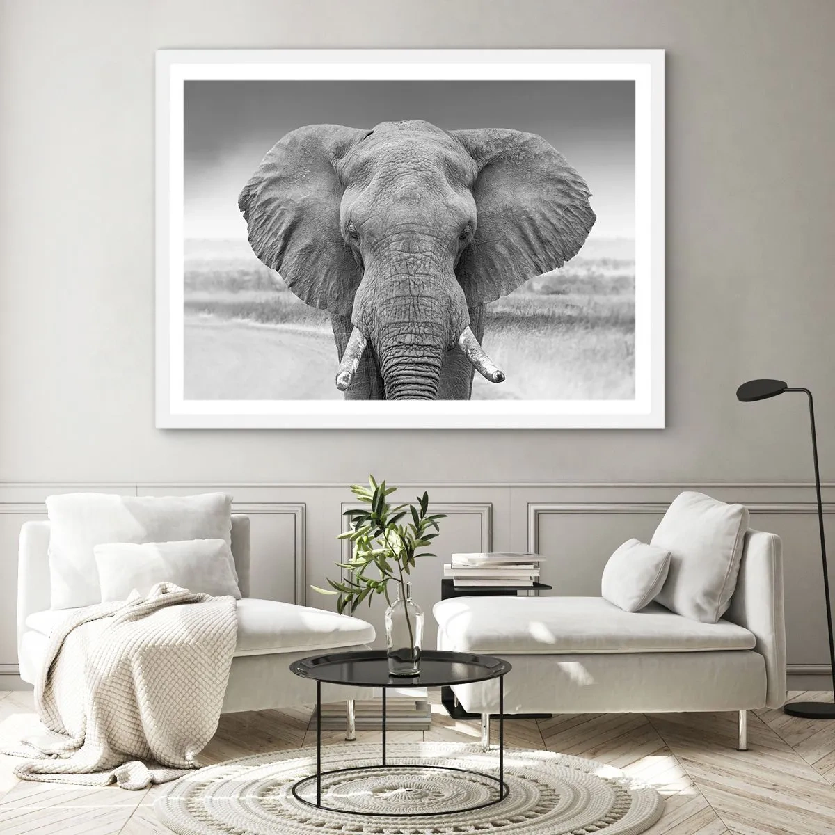 Poster in een witte lijst - Welkom in mijn wereld - 40x30 cm