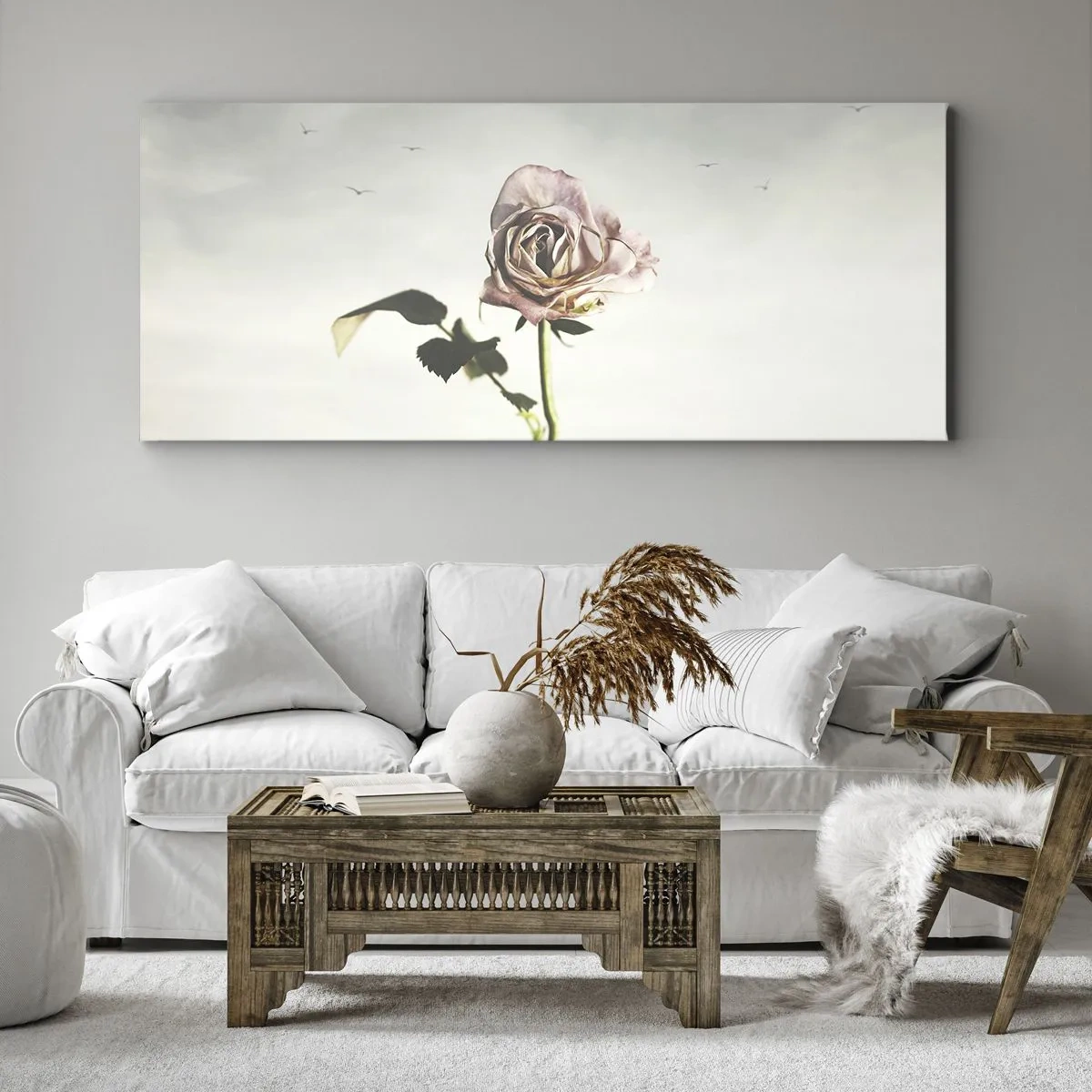 Schilderen op canvas - Begroeting van de lente - 100x40 cm