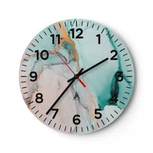 Wandklok - Klok - Een dans van vormen en kleuren - 30x30 cm