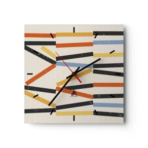 Wandklok - Klok - Compositie op goed niveau - 40x40 cm