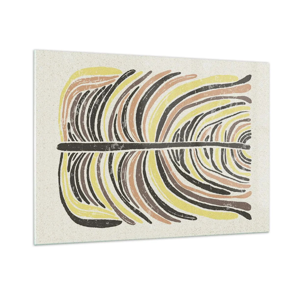 Schilderen op glas - Abstractie vol leven - 100x70 cm