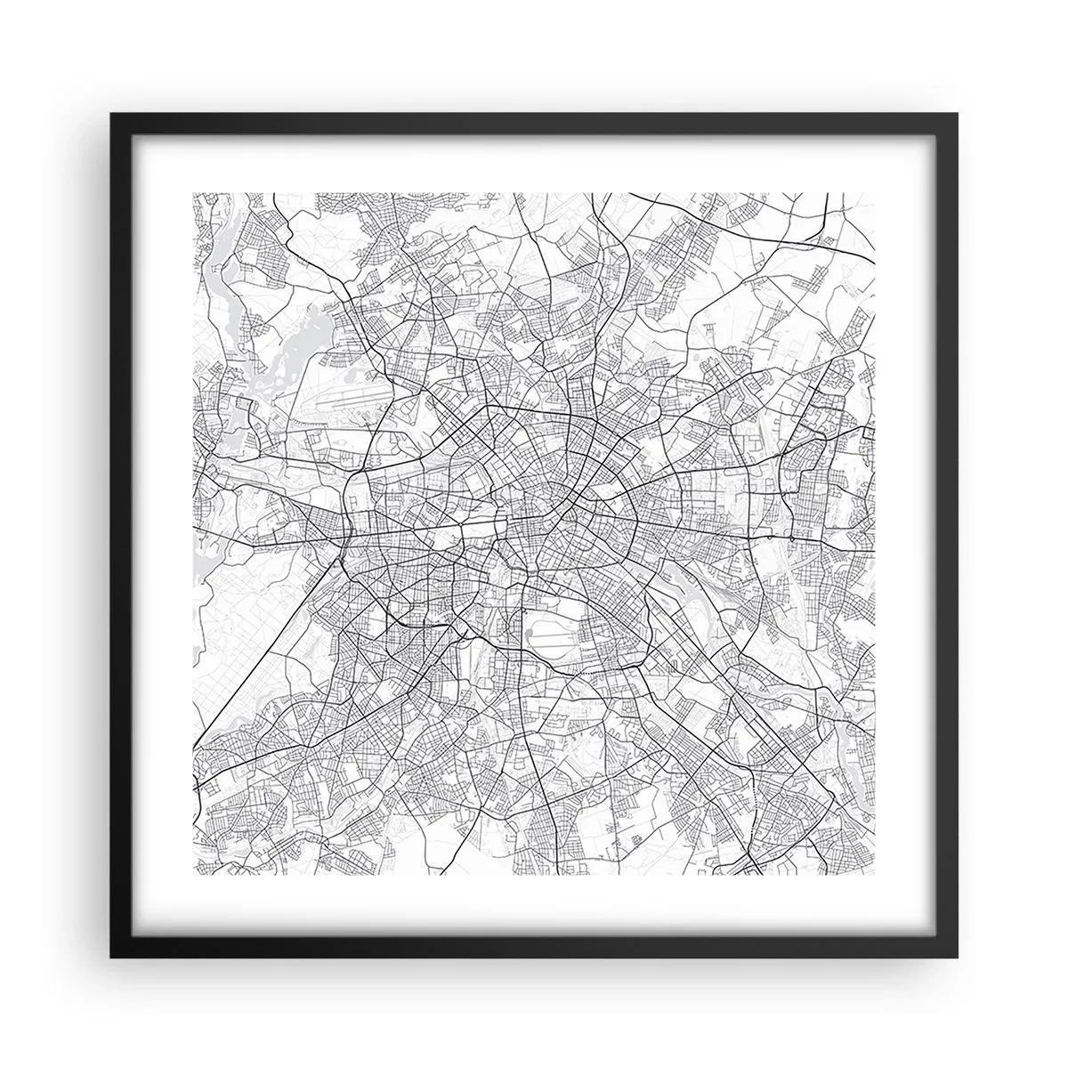 Poster in een zwarte lijst - Berlijnse bloem - 50x50 cm