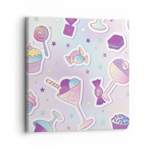 Schilderen op canvas - Dat het elke dag een verjaardag zou zijn - 30x30 cm