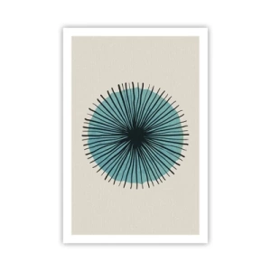 Poster - Stralend in het blauw - 61x91 cm
