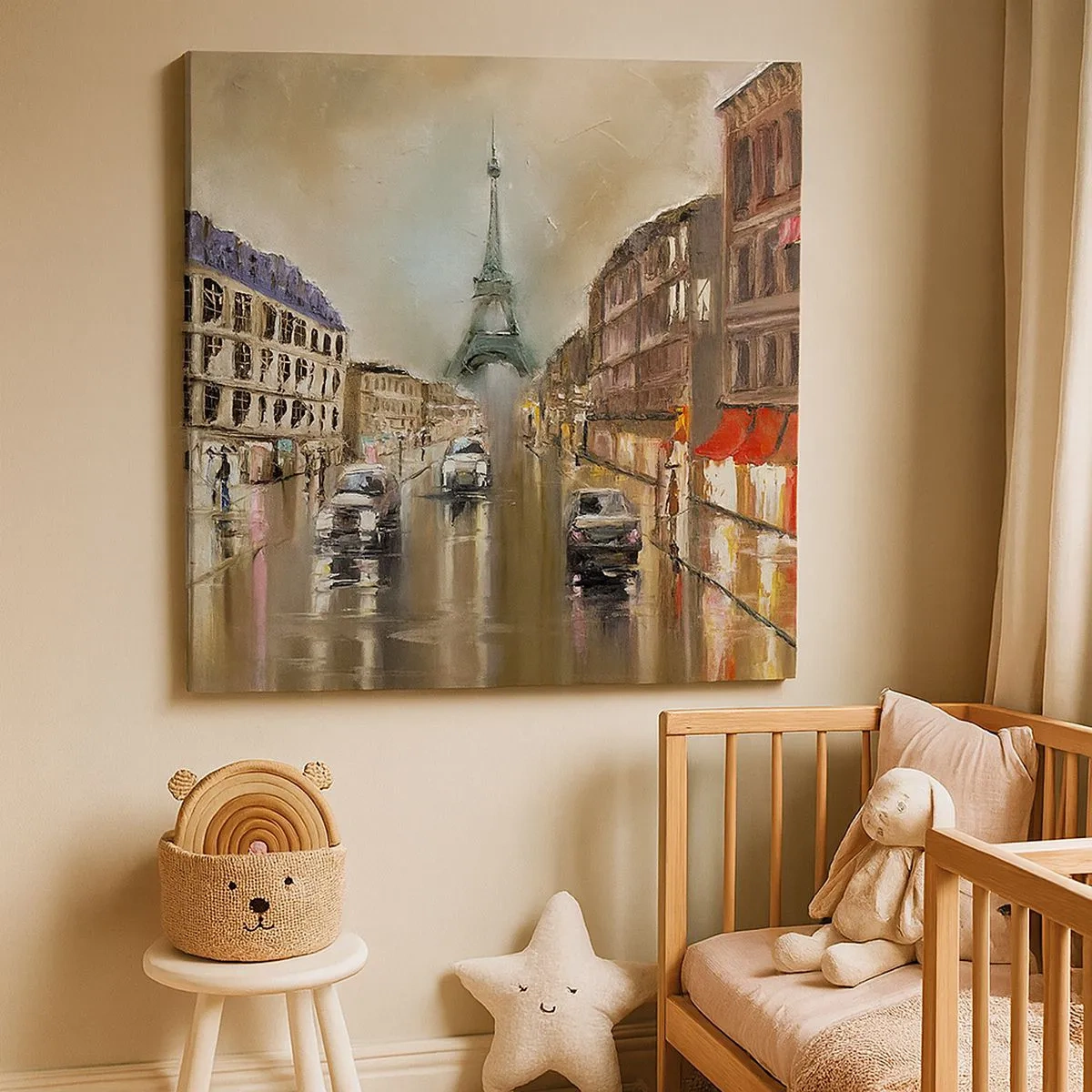 Schilderen op canvas - Alleen zij doet ertoe - 30x30 cm