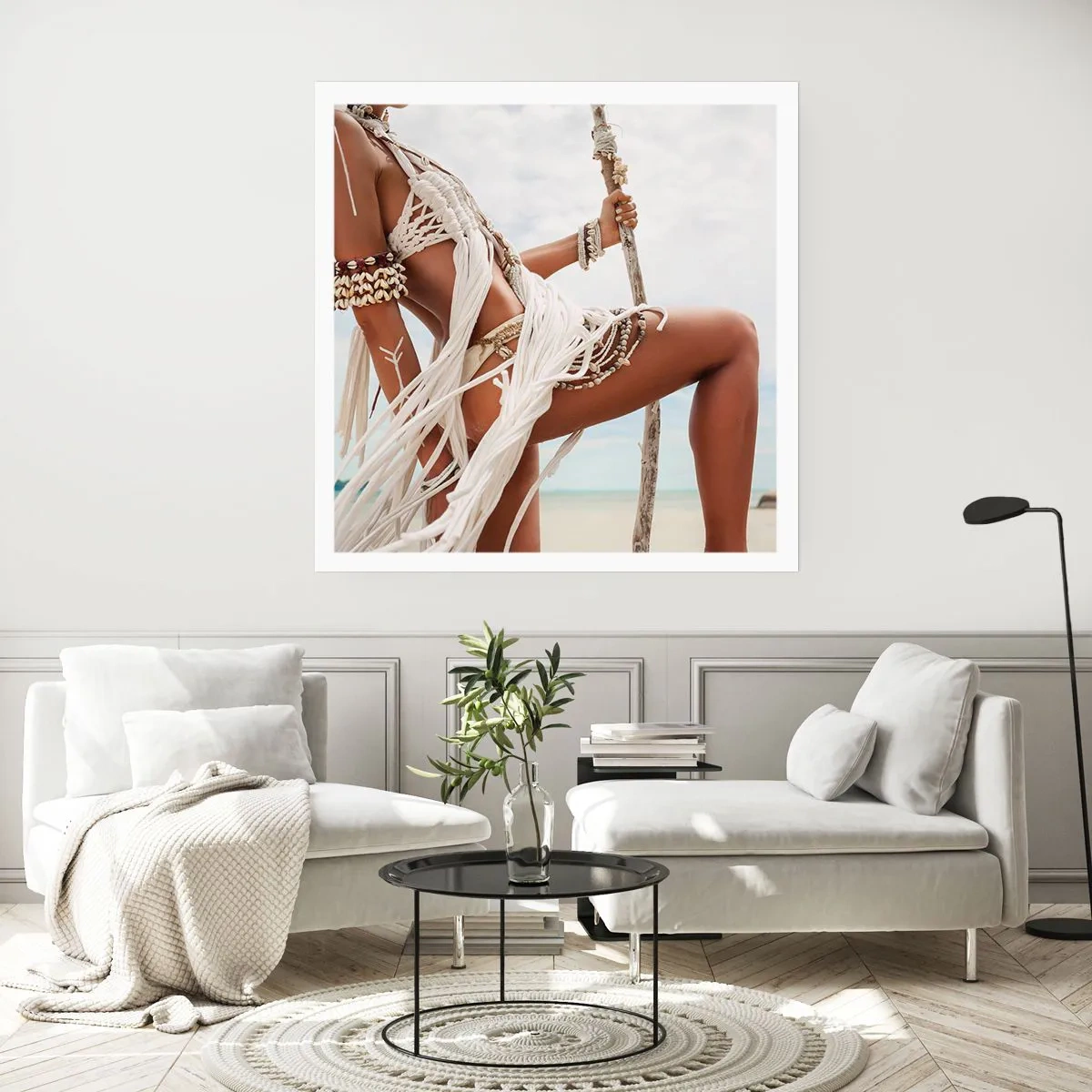 Poster - Een priesteres van de zon - 50x50 cm
