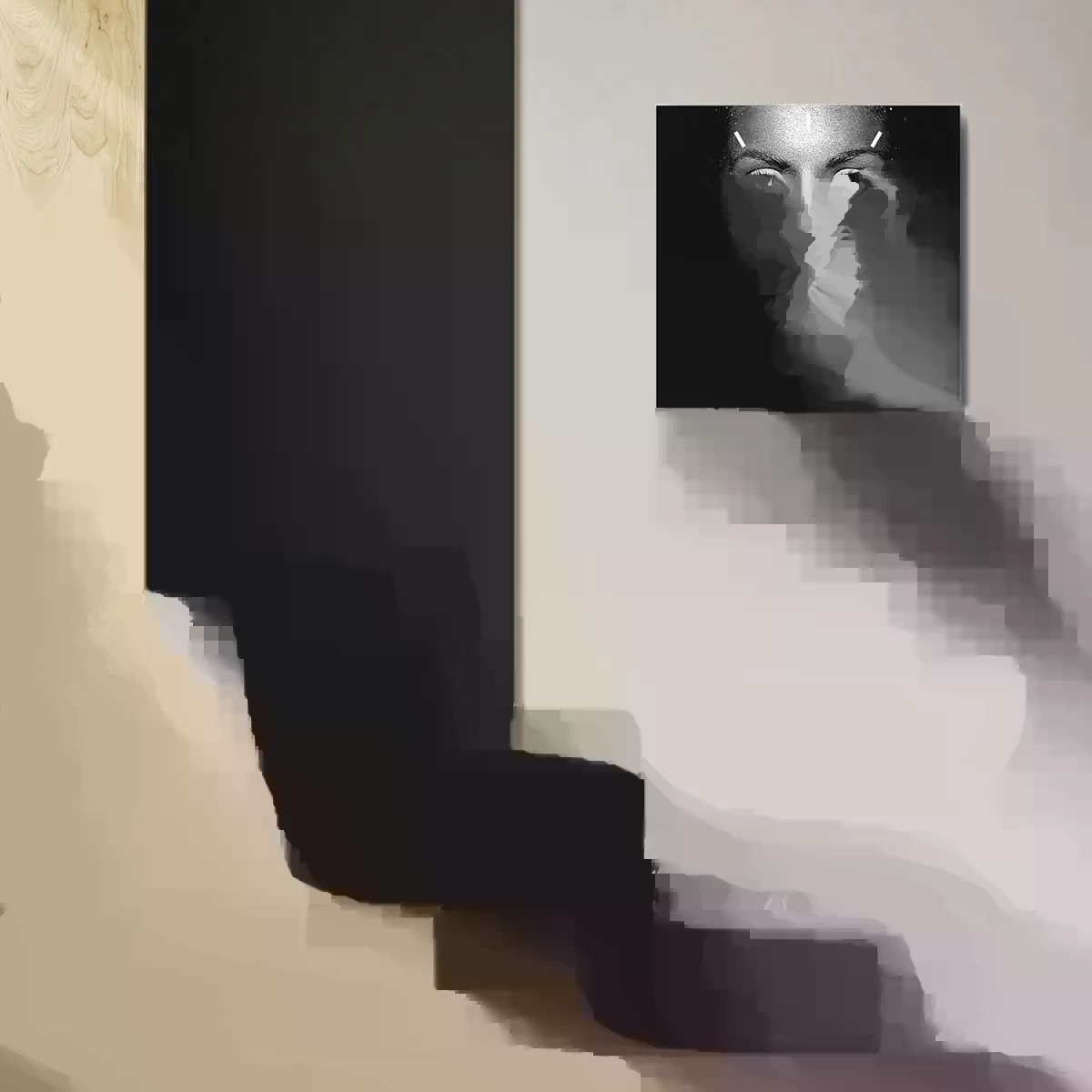 Wandklok - Klok - Vlinder kus - 40x40 cm