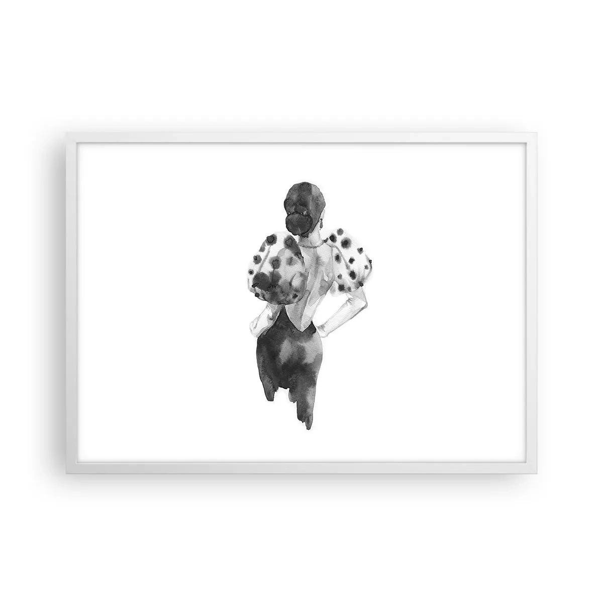 Poster in een witte lijst - Ze kwam langs - 70x50 cm