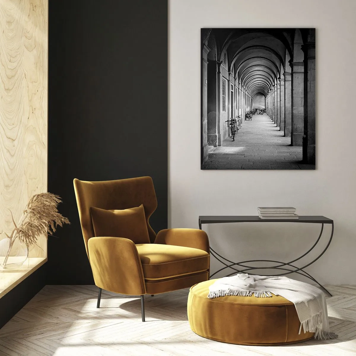 Schilderen op glas - Onder de arcades - 50x70 cm