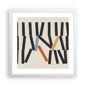 Poster in een witte lijst - Domino – compositie - 40x40 cm