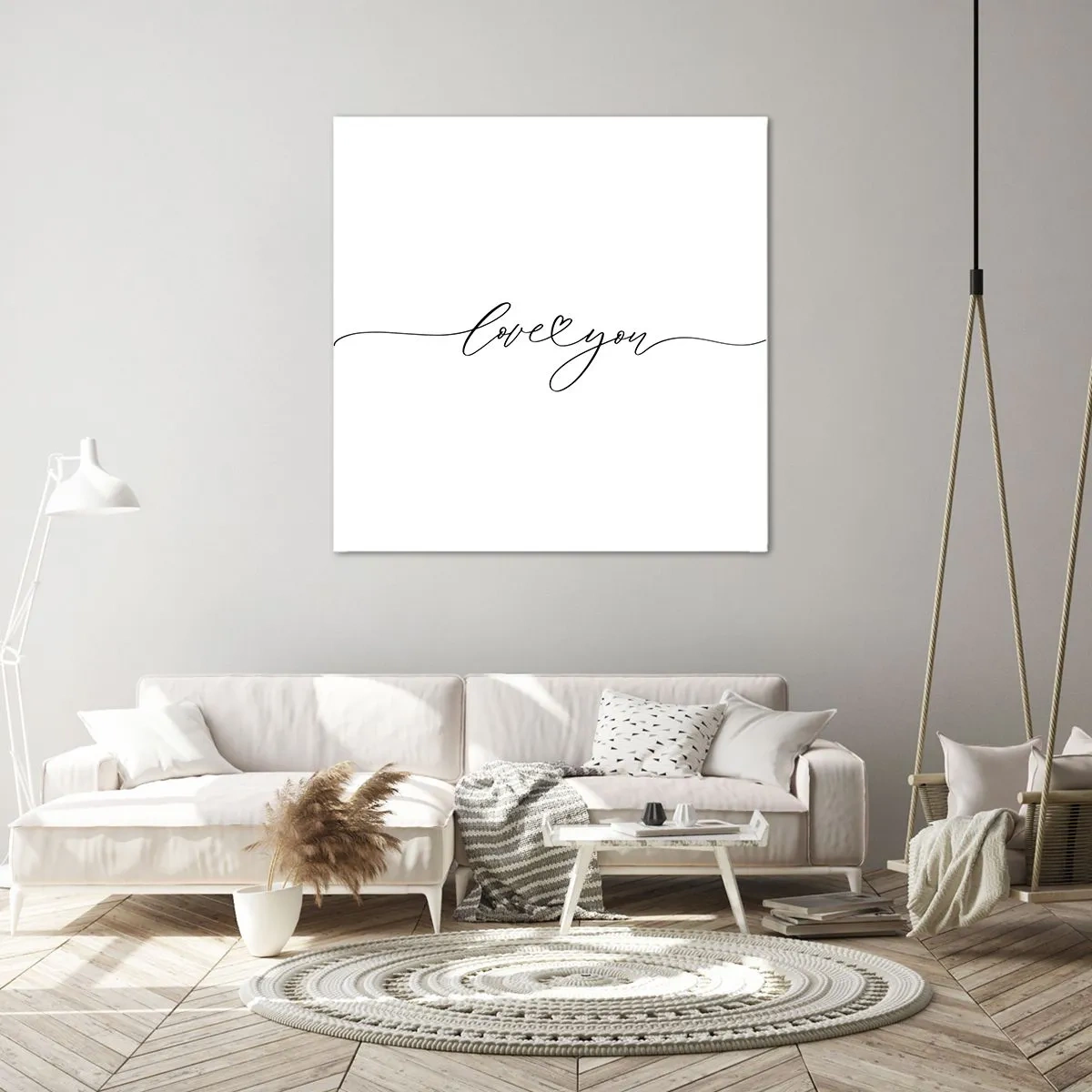 Schilderen op canvas - Zwart op wit - 70x70 cm