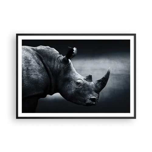 Poster in een zwarte lijst - Rechts profiel - 100x70 cm