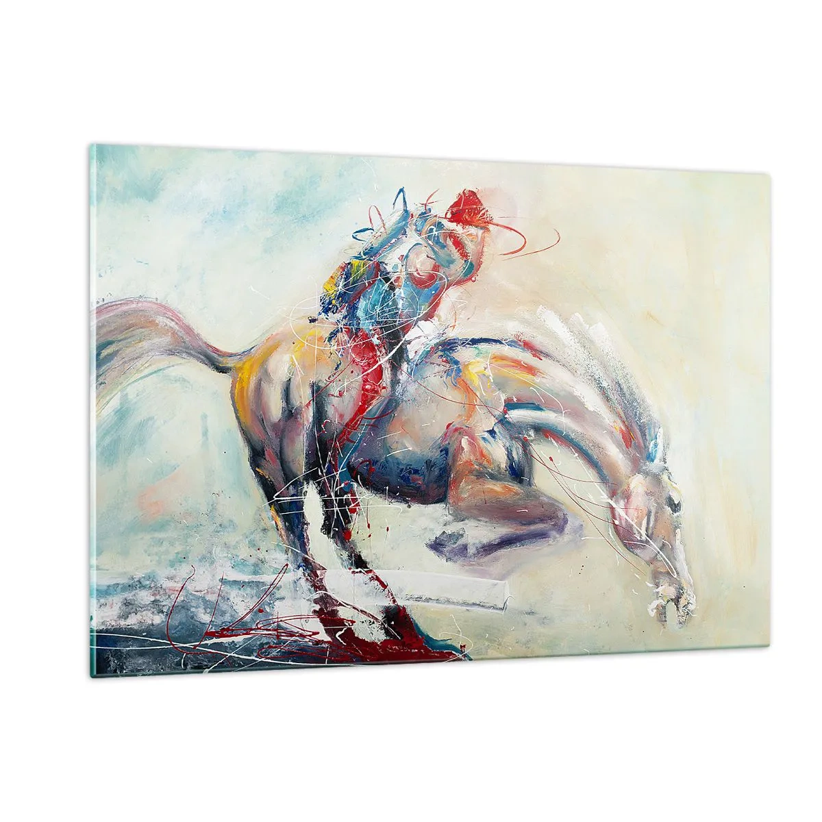 Schilderen op glas - Hou vol, we vliegen - 120x80 cm