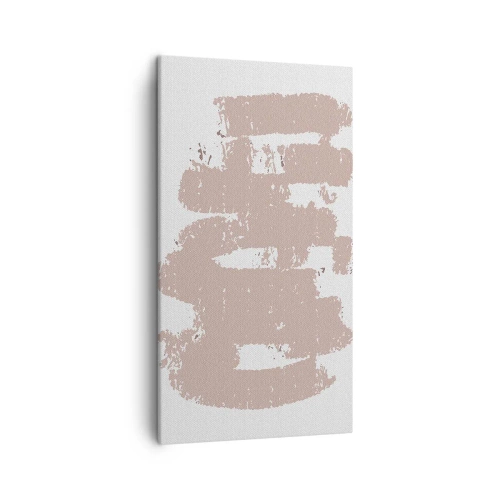 Schilderen op canvas - Abstractie in zachtroze - 45x80 cm