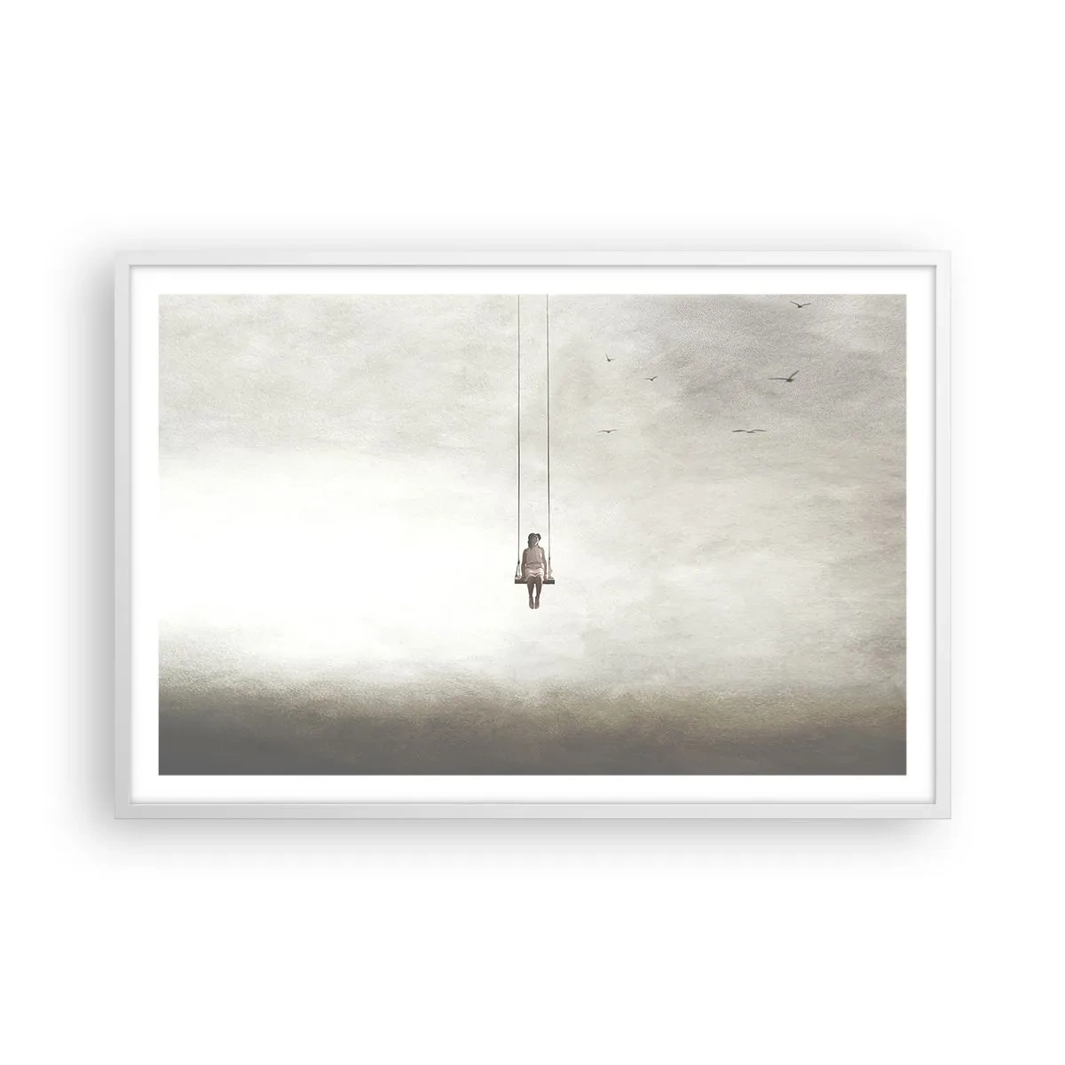 Poster in een witte lijst - Een kind in ons - 91x61 cm
