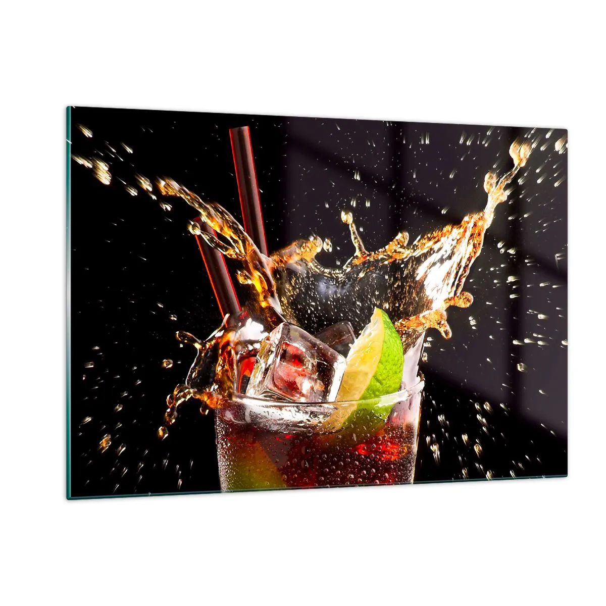 Schilderen op glas - Vreugde en energie van kleuren - 120x80 cm
