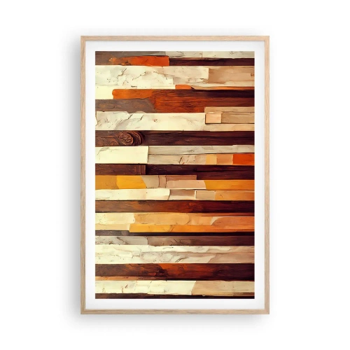 Een poster in een licht eiken lijst - Anthem van de bosbomen - 61x91 cm