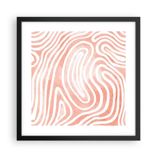 Poster in een zwarte lijst - In het koraallabyrint - 40x40 cm