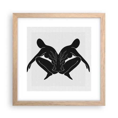 Een poster in een licht eiken lijst - Een gemeenschappelijke ziel - 30x30 cm