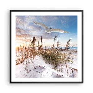 Poster in een zwarte lijst - Wind uit zee - 60x60 cm