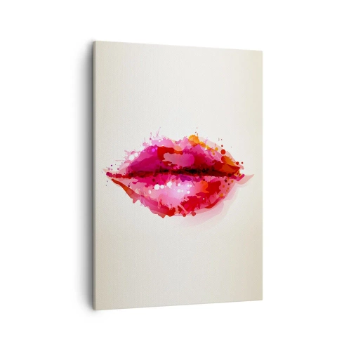 Schilderen op canvas - Een roodachtige tint rood - 50x70 cm