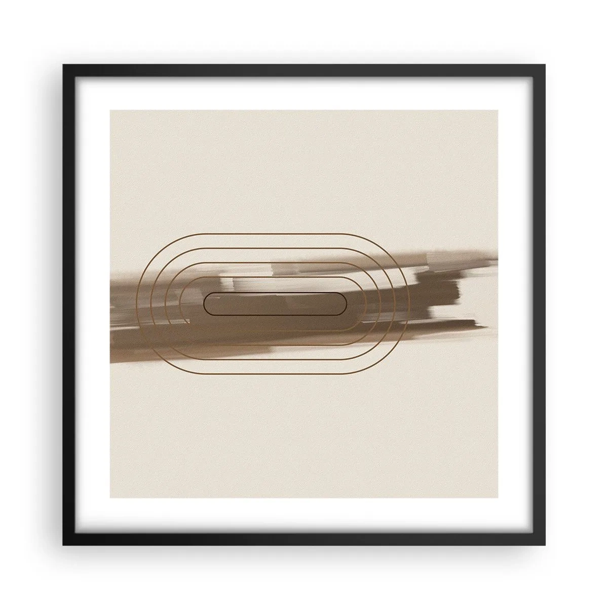 Poster in een zwarte lijst - Een briesje grijs - 50x50 cm