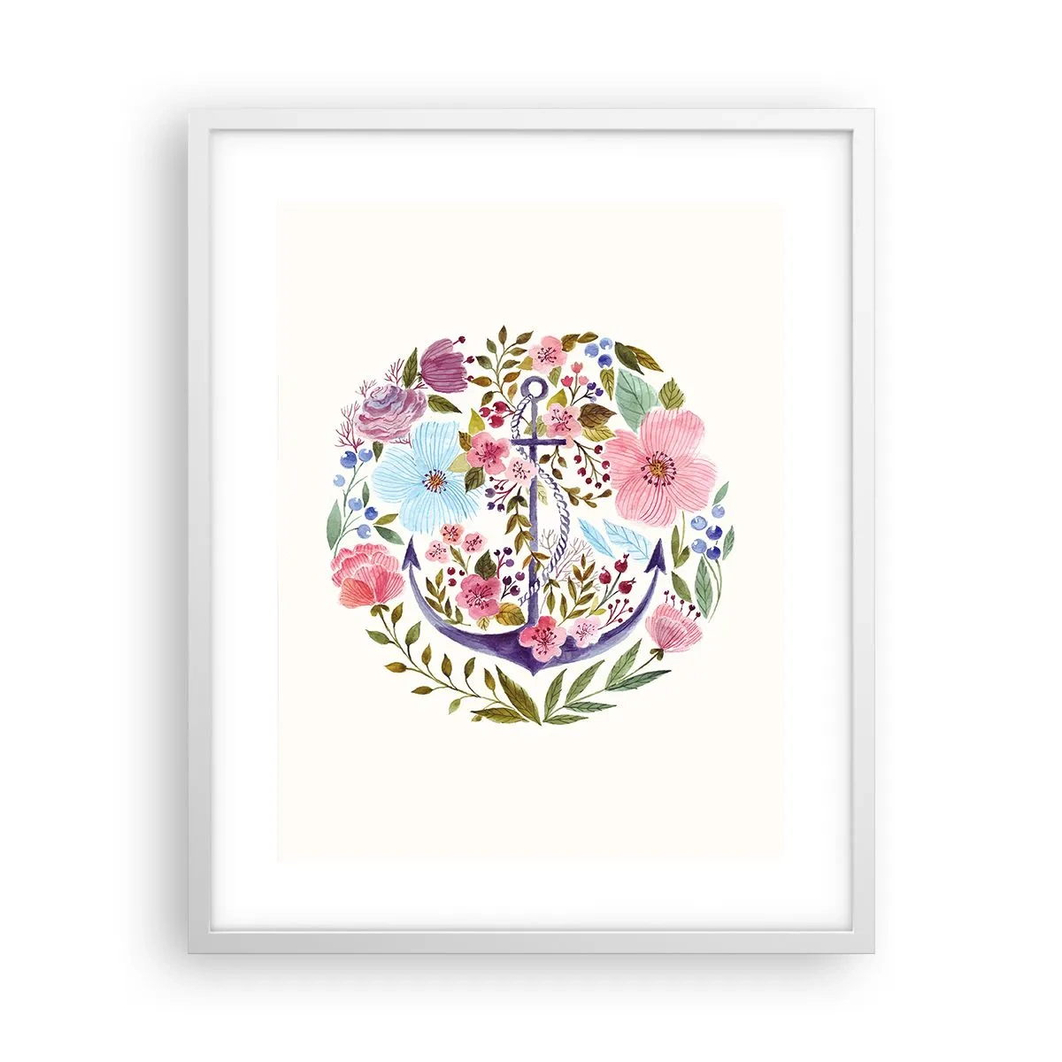 Poster in een witte lijst - Goede droom van zeeman - 40x50 cm