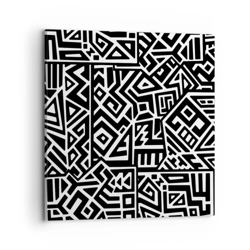 Schilderen op canvas - Pre-Columbiaanse compositie - 70x70 cm
