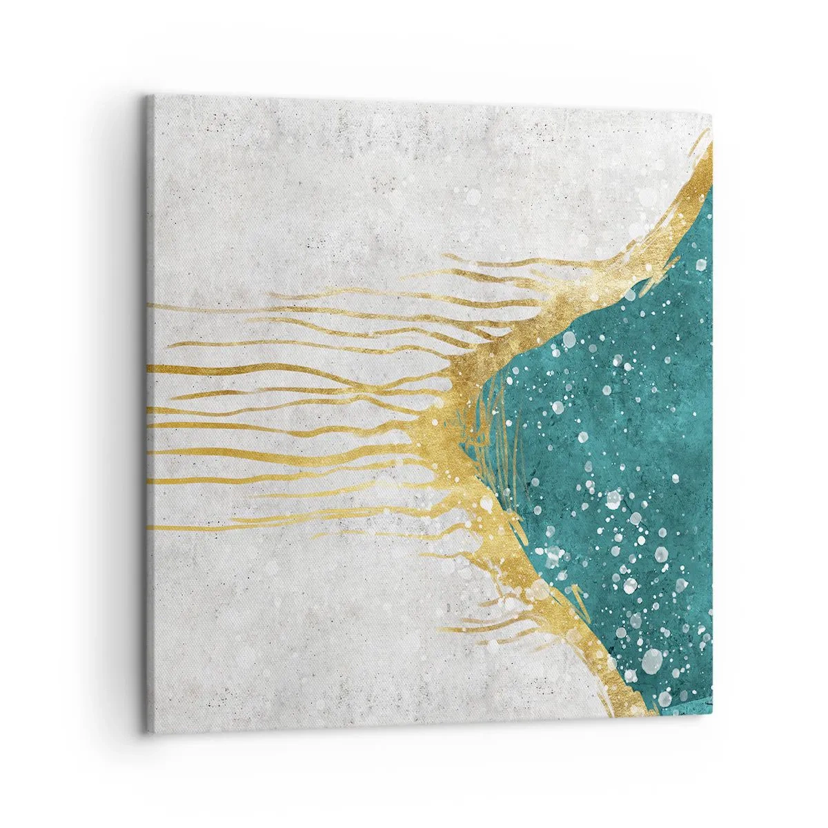 Schilderen op canvas - Gouden vloed - 50x50 cm