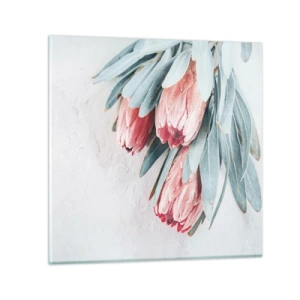 Schilderen op glas - Schaamt zich voor hun eigen schoonheid - 50x50 cm