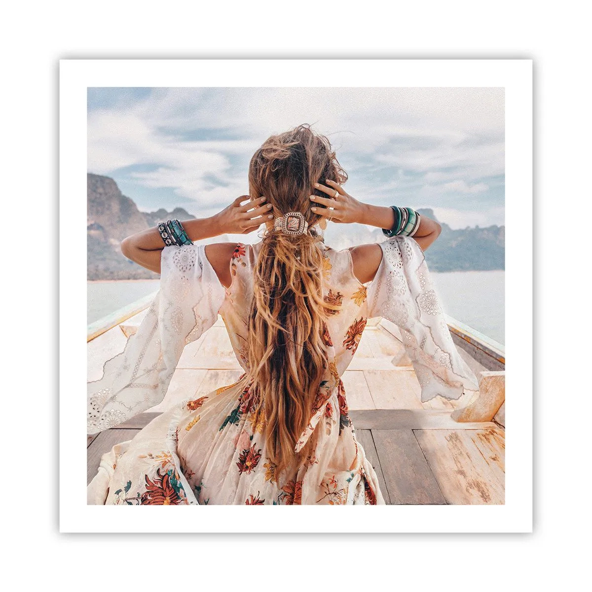 Poster - Op weg naar geluk - 60x60 cm