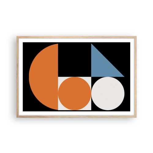 Een poster in een licht eiken lijst - Dacht lay-out - 91x61 cm