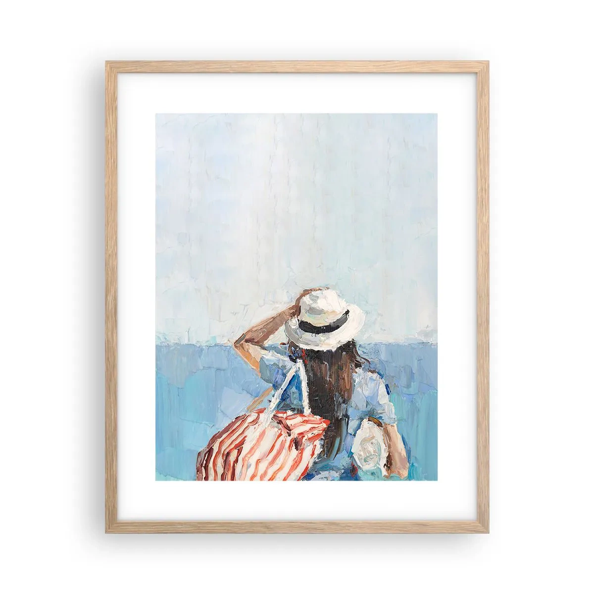 Een poster in een licht eiken lijst - Welkom bij je vakantie - 40x50 cm