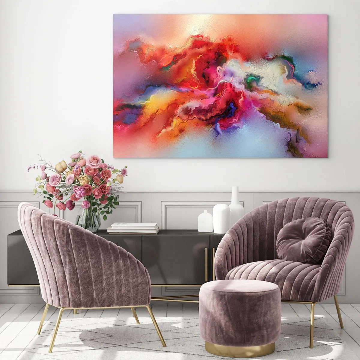 Schilderen op glas - Hoe vang je dromen - rook - 100x70 cm