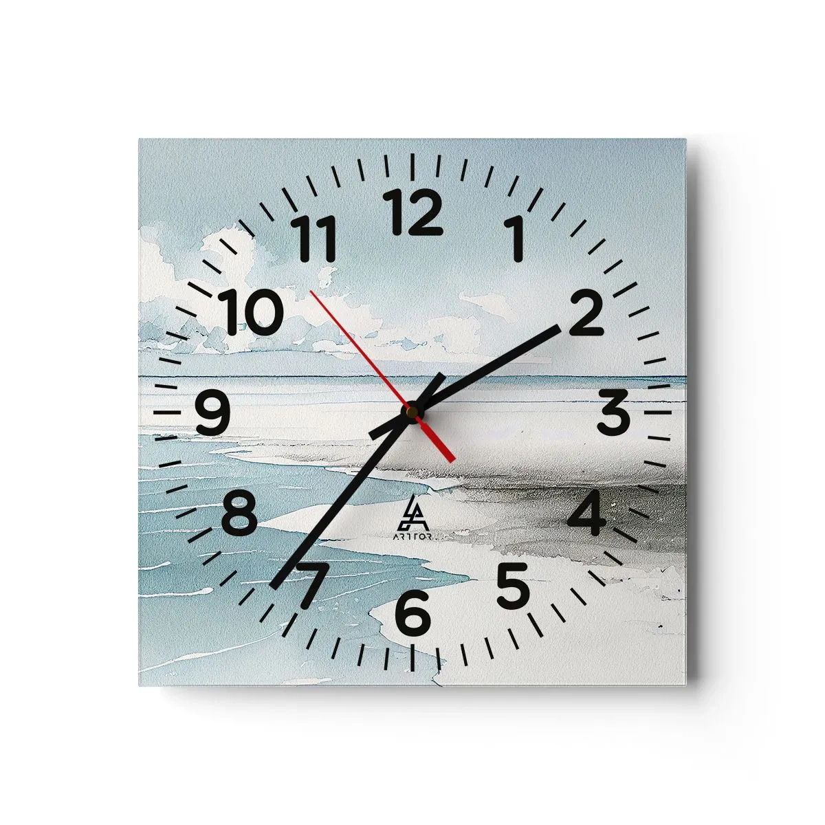Wandklok - Klok - Zachte vloed - 40x40 cm
