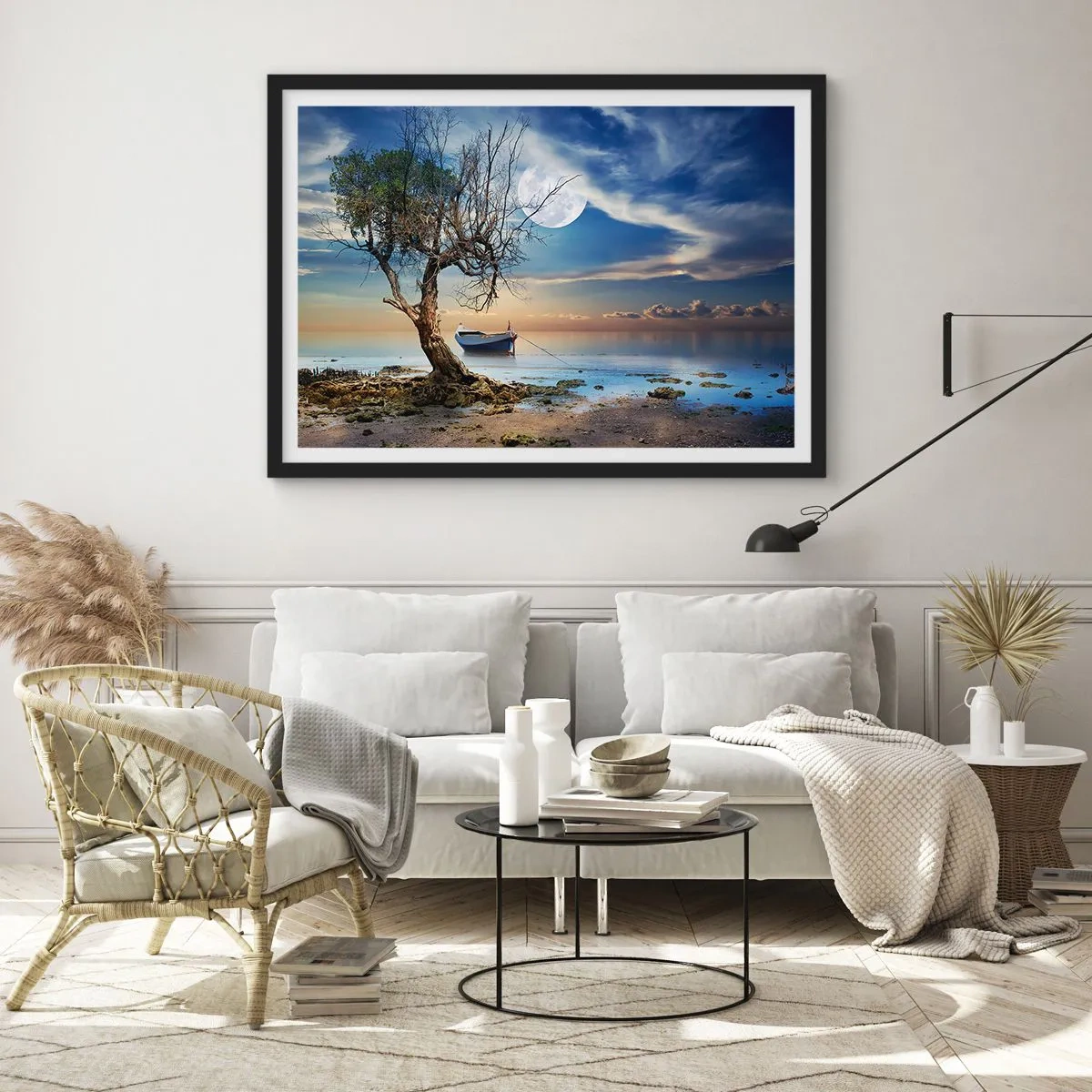 Poster in een zwarte lijst - Is dit het einde of het begin? - 50x40 cm