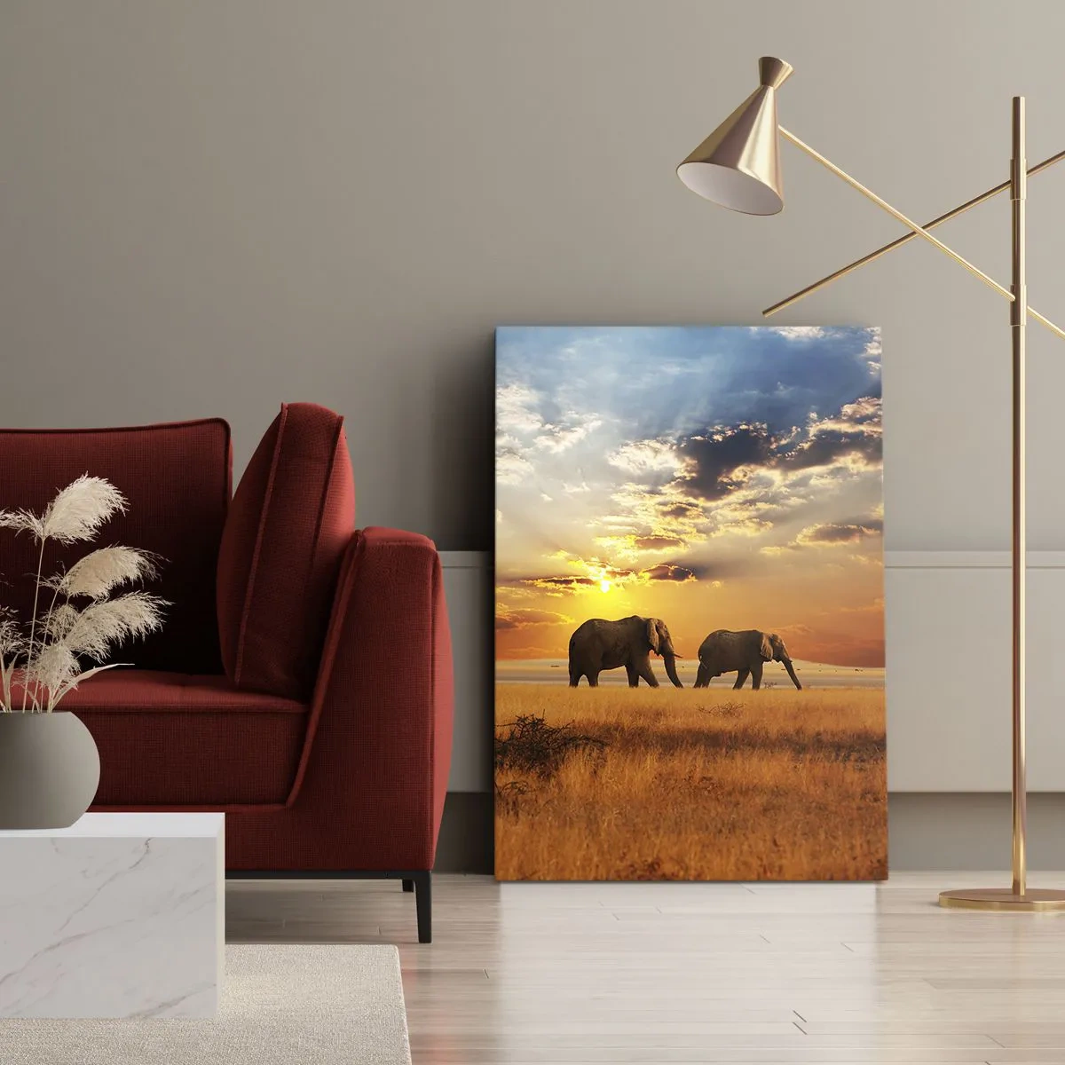 Schilderen op canvas - Familie wandeling - 50x70 cm
