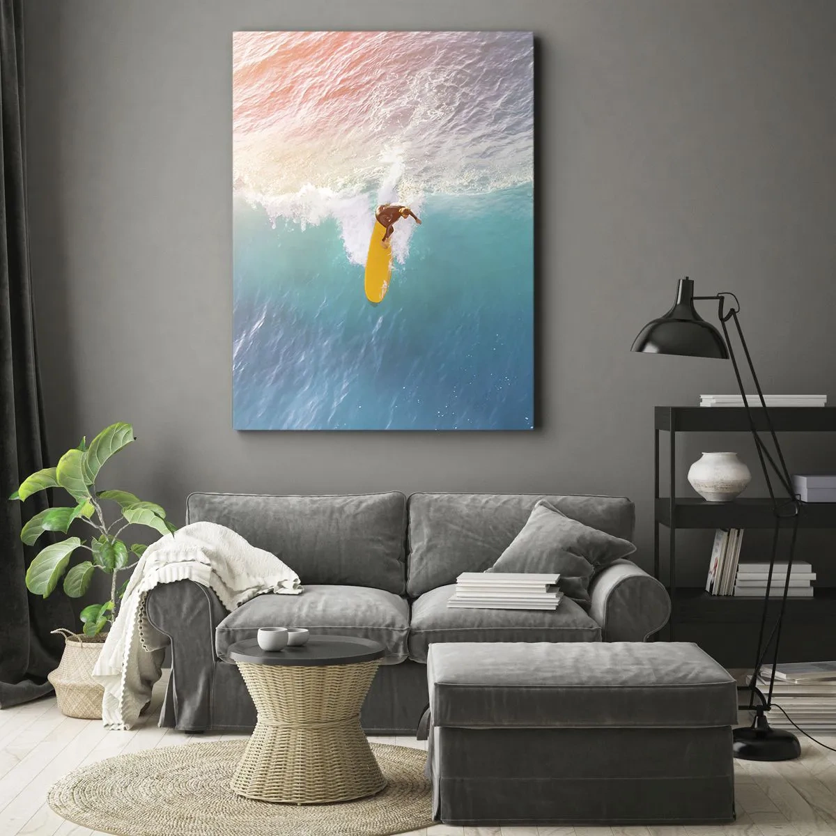 Schilderen op canvas - De oceaanruiter - 55x100 cm