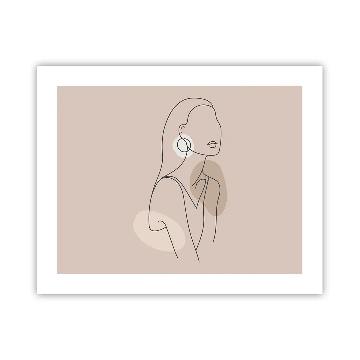 Poster - meisjesachtig icoon - 50x40 cm