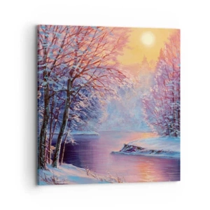 Schilderen op canvas - De kleuren van de winter - 70x70 cm