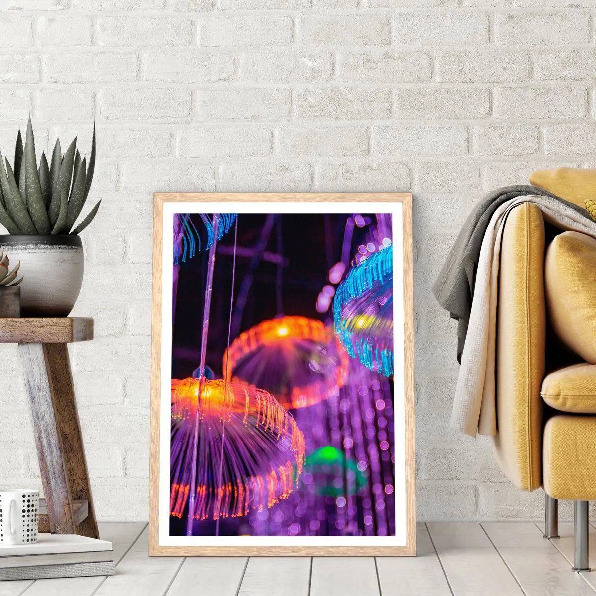 Een poster in een licht eiken lijst - Lichte fontein - 40x50 cm