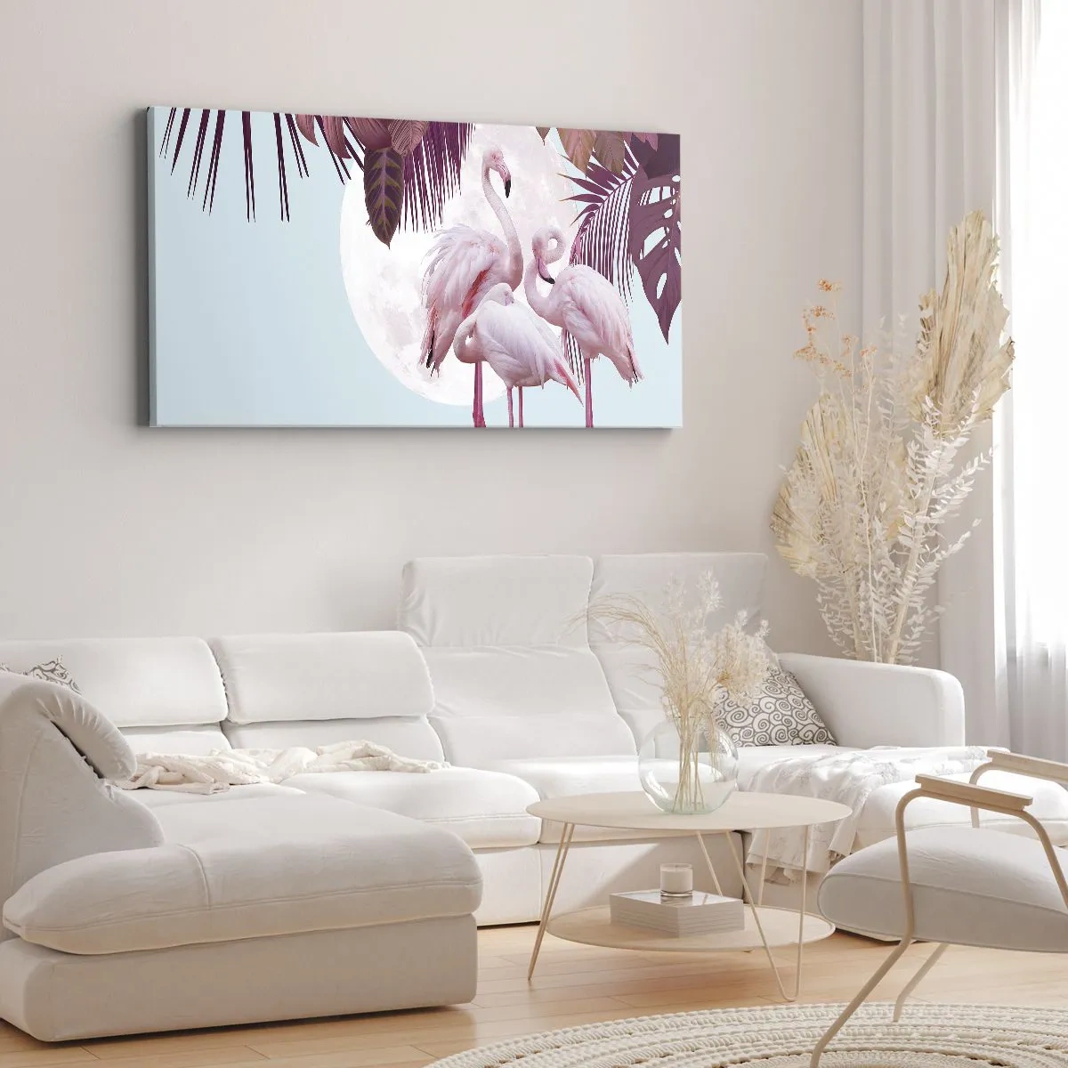 Schilderen op canvas - Drie vogel genaden - 100x40 cm