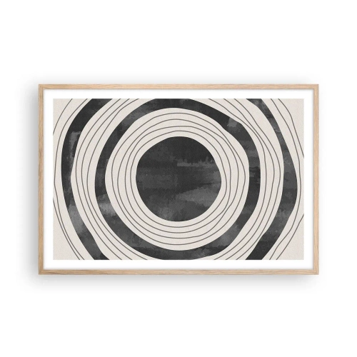 Een poster in een licht eiken lijst - Precies op het punt - 91x61 cm